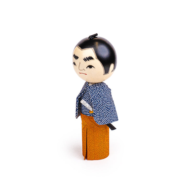 Japansk Kokeshi Dukke - Samurai
