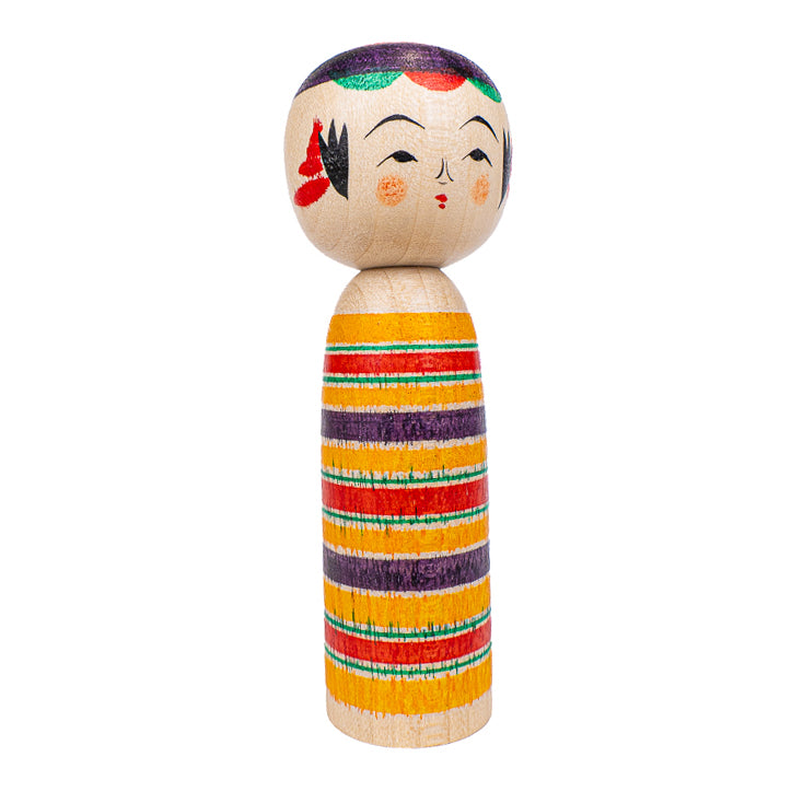 Japansk Kokeshi-dukke - Yajiro Rokuro - 8,5 cm