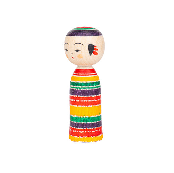 Japansk Kokeshi-dukke - Yajiro Tsukuritsuke - 6 cm