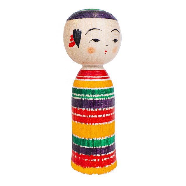 Japansk Kokeshi-dukke - Yajiro Tsukuritsuke - 6 cm