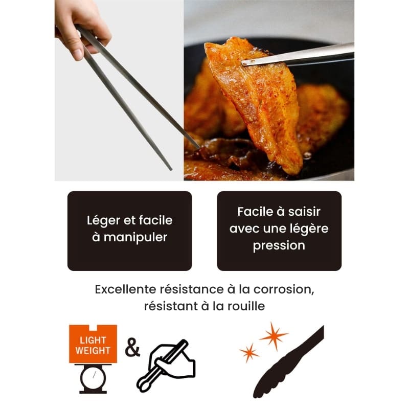 Japansk køkkentang i rustfrit stål - 28 cm