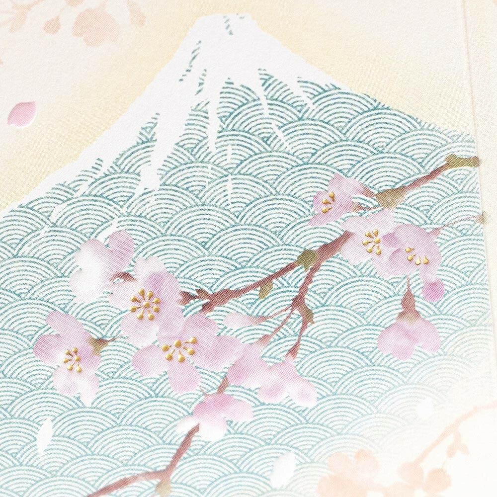 Japansk Kort - Fuji & Kirsebærblomster