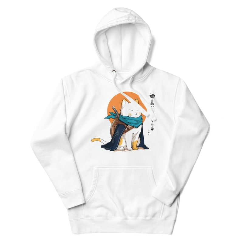 Japansk legendarisk kat-sweatshirt S / Hvid