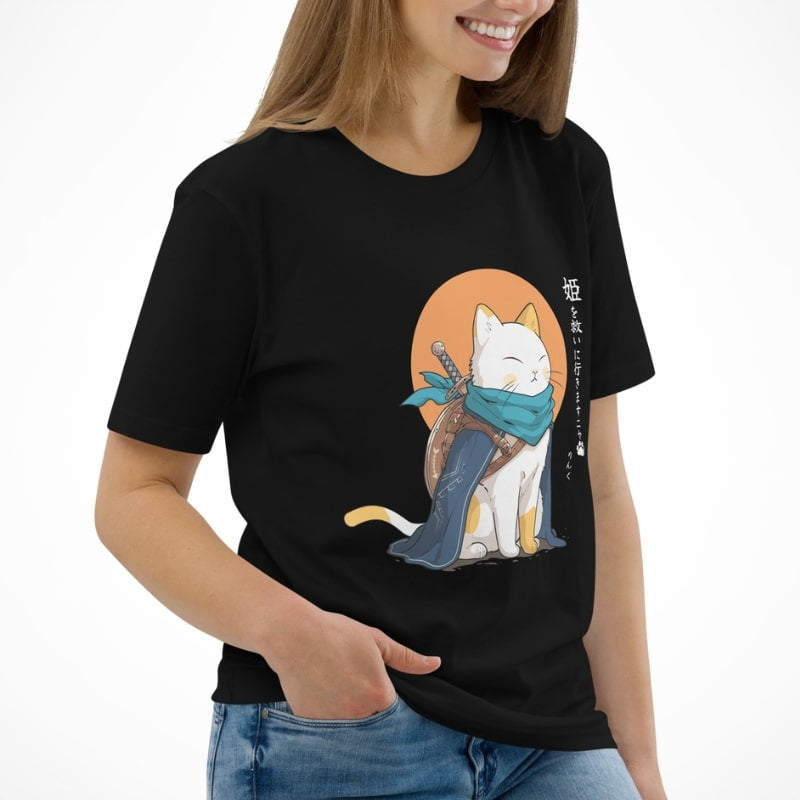 Japansk legendarisk kat T-shirt S / Sort