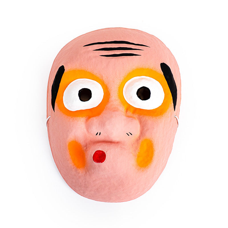 Japansk Maske - Papmaché - Hyottoko