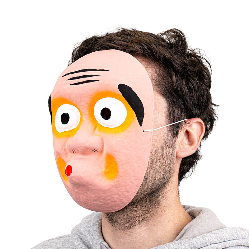 Japansk Maske - Papmaché - Hyottoko