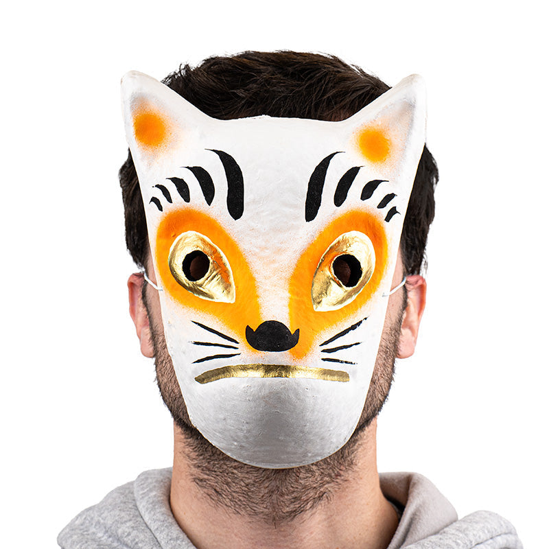 Japansk Maske - Papmaché - Kitsune