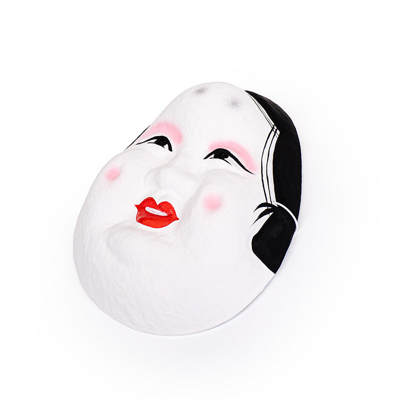 Japansk Maske - Papmaché - Okame