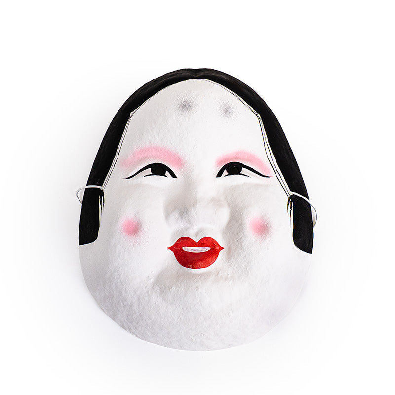 Japansk Maske - Papmaché - Okame