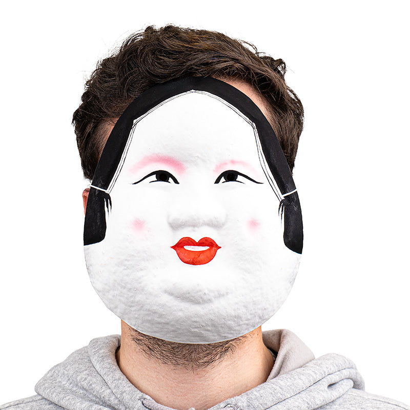 Japansk Maske - Papmaché - Okame