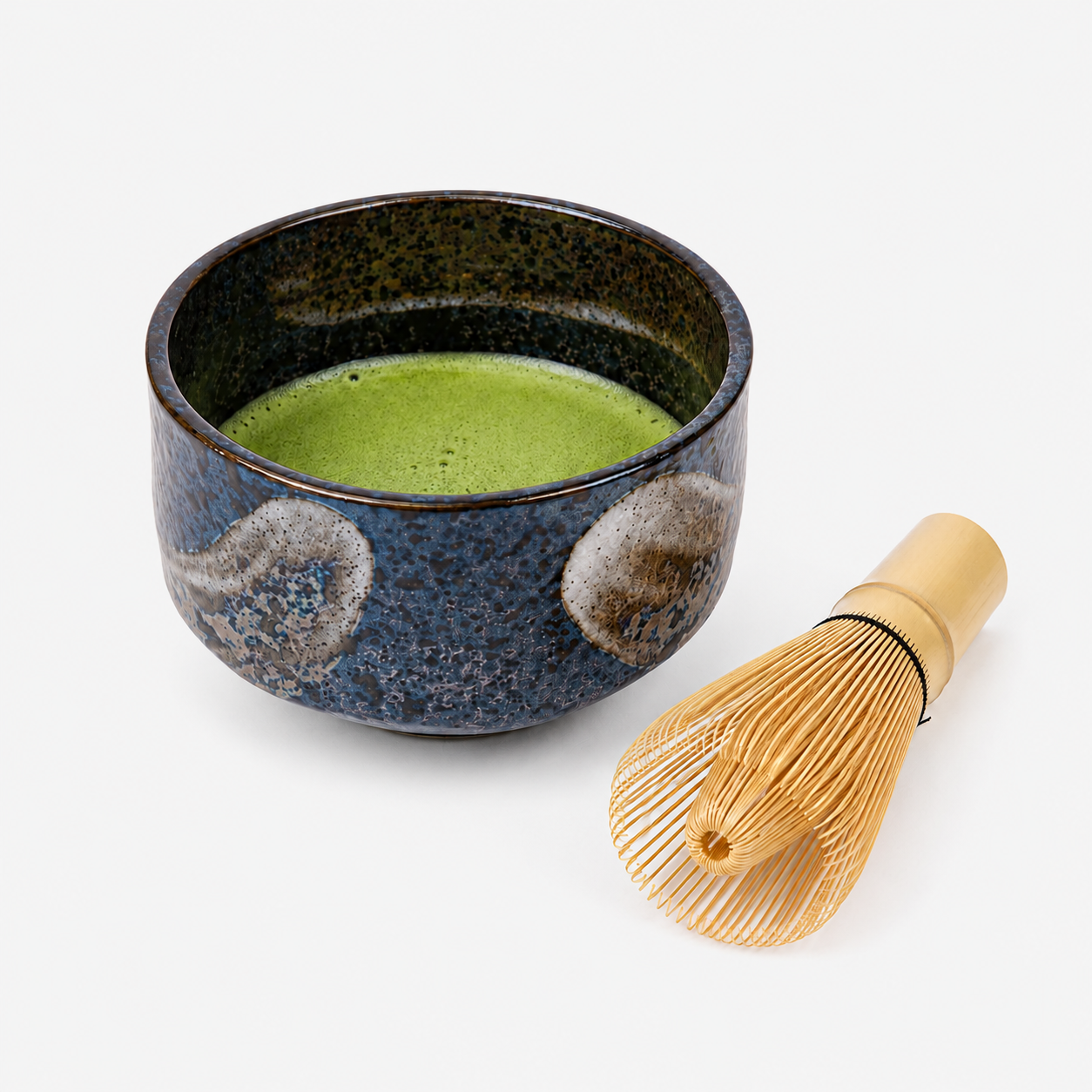 Japansk matchaskål Chawan Arahake