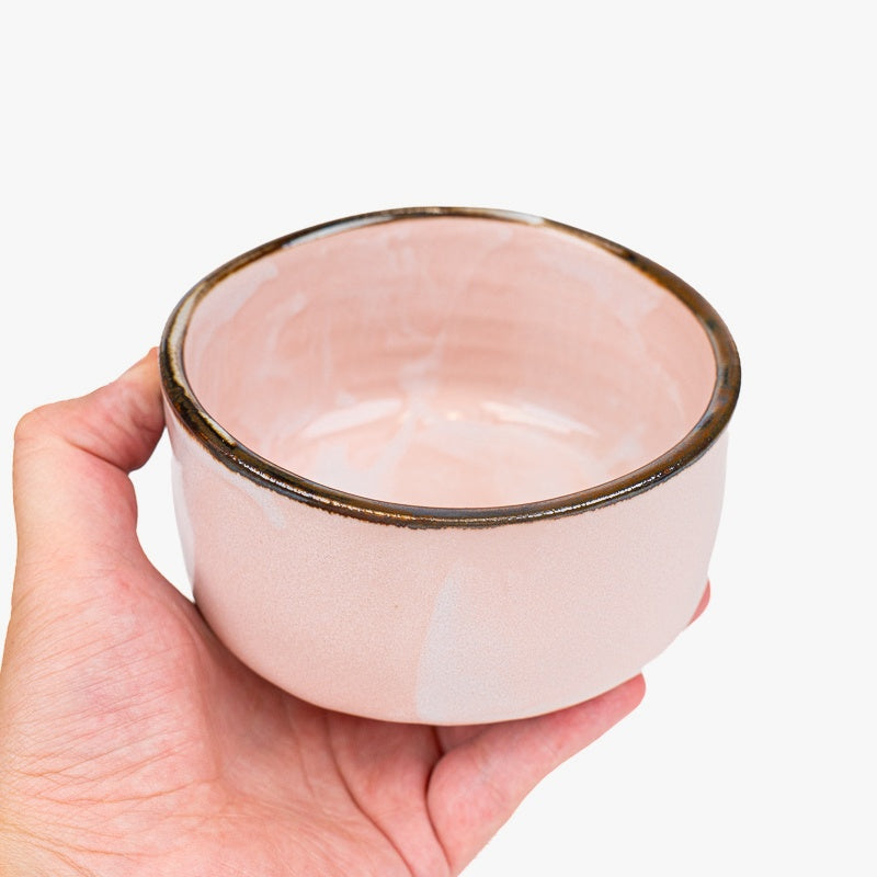 Japansk matchaskål Chawan Rosa