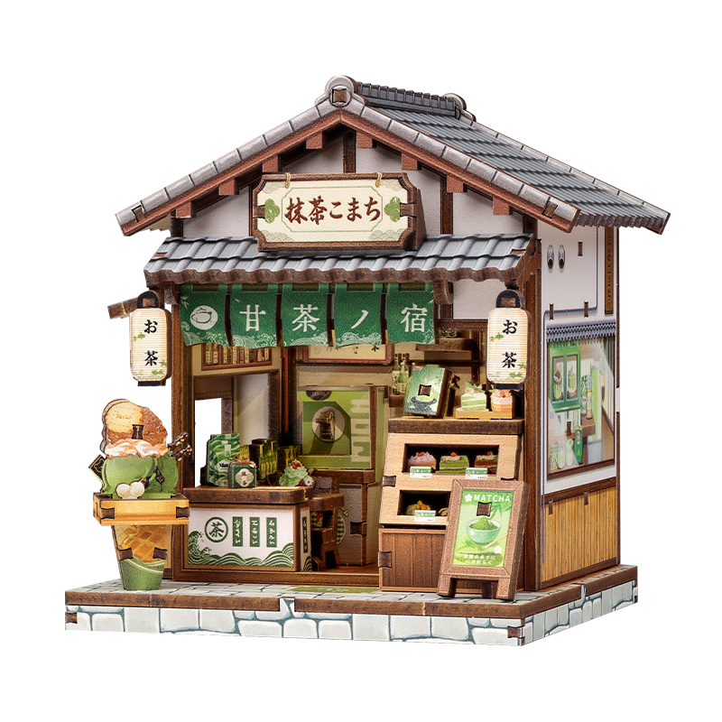 Japansk mini-træhus byggesæt Kyoto Matcha Cottage