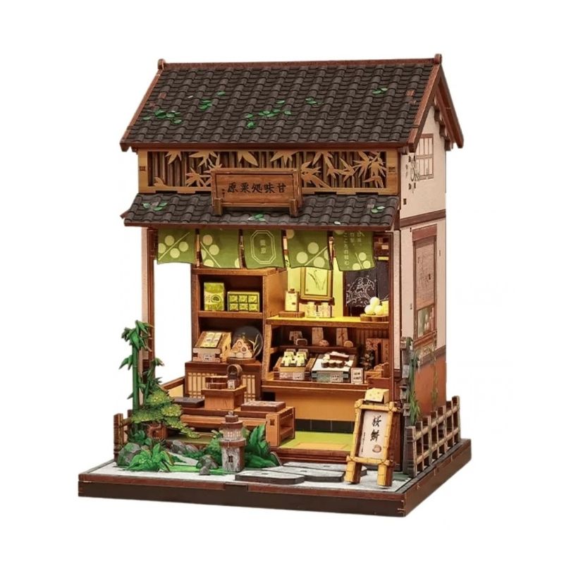 Japansk miniaturehus byggesæt i træ Kanmi-Dokoro tehus