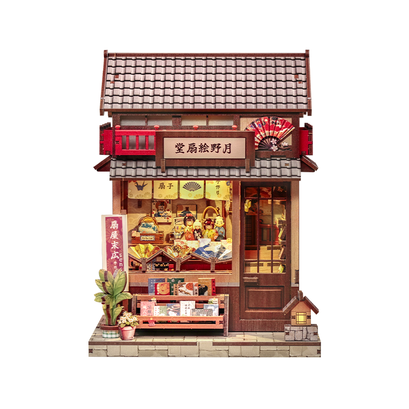Japansk miniaturehus byggesæt i træ Tsukino Eogi-Dou