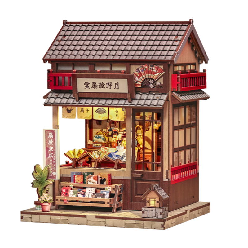 Japansk miniaturehus byggesæt i træ Tsukino Eogi-Dou