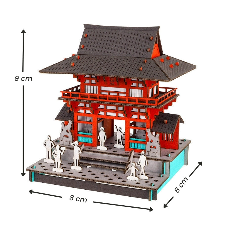 Japansk miniaturemodel - Inari-helligdommens Rōmon-port