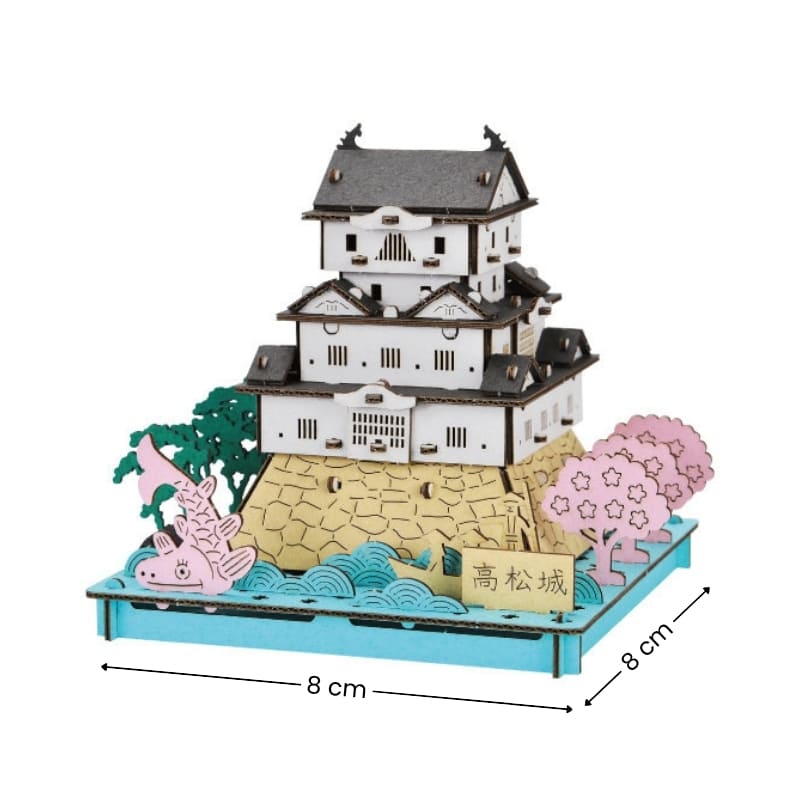 Japansk miniaturemodel - Takamatsu Castle