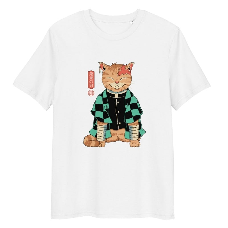 Japansk Neko Slayer T-shirt S / Hvid