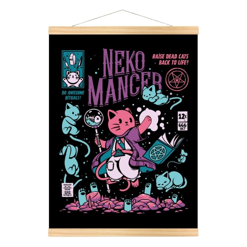 Japansk Nekomancer-plakat A3