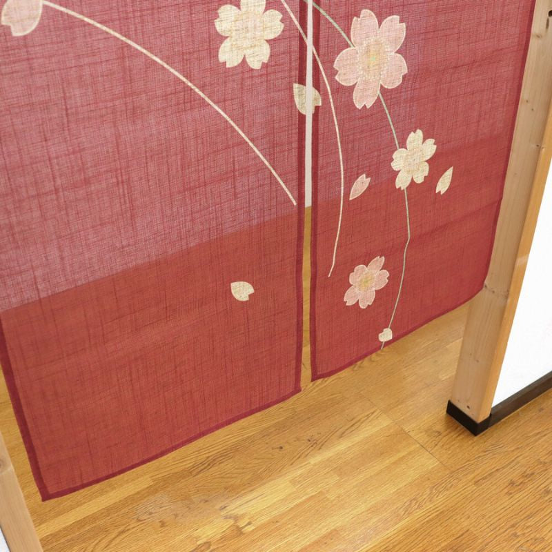 Japansk Noren Sakura-blomst 85 x 150 cm