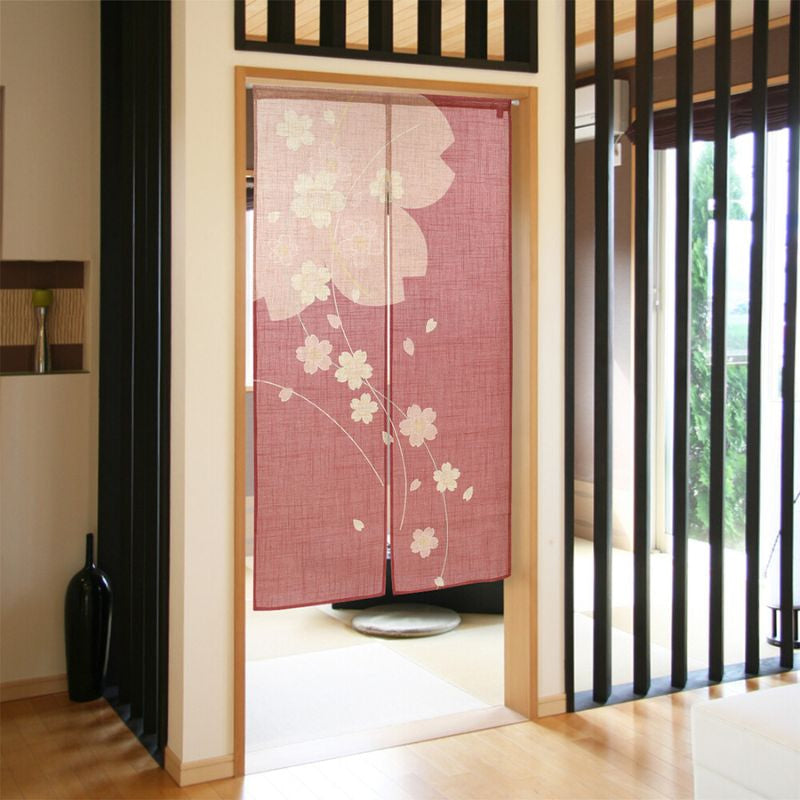 Japansk Noren Sakura-blomst 85 x 150 cm
