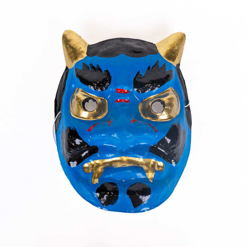 Japansk Oni-maske i Papmaché - Blå