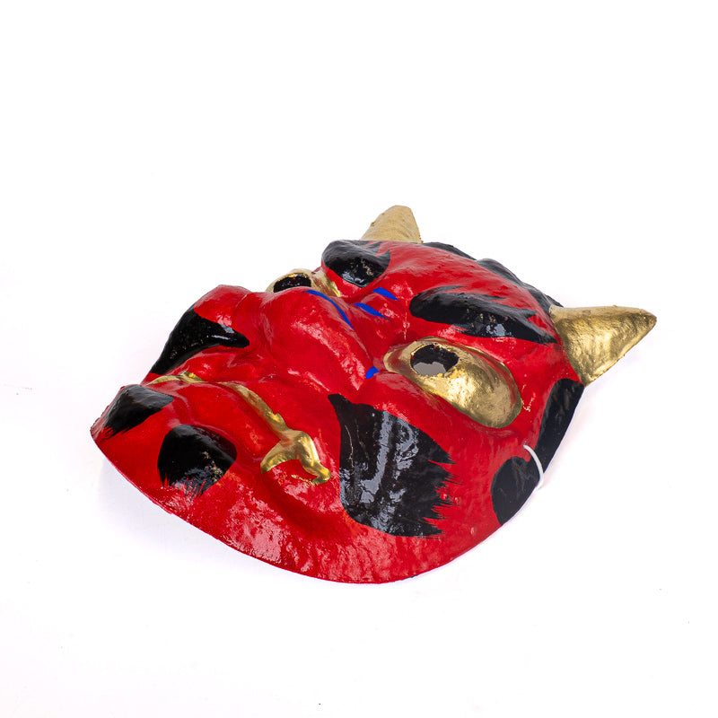 Japansk Oni-maske i Papmaché - Rød