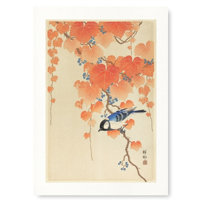 Japansk print Chickadee A3