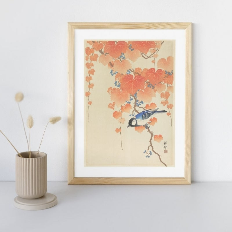 Japansk print Chickadee A3