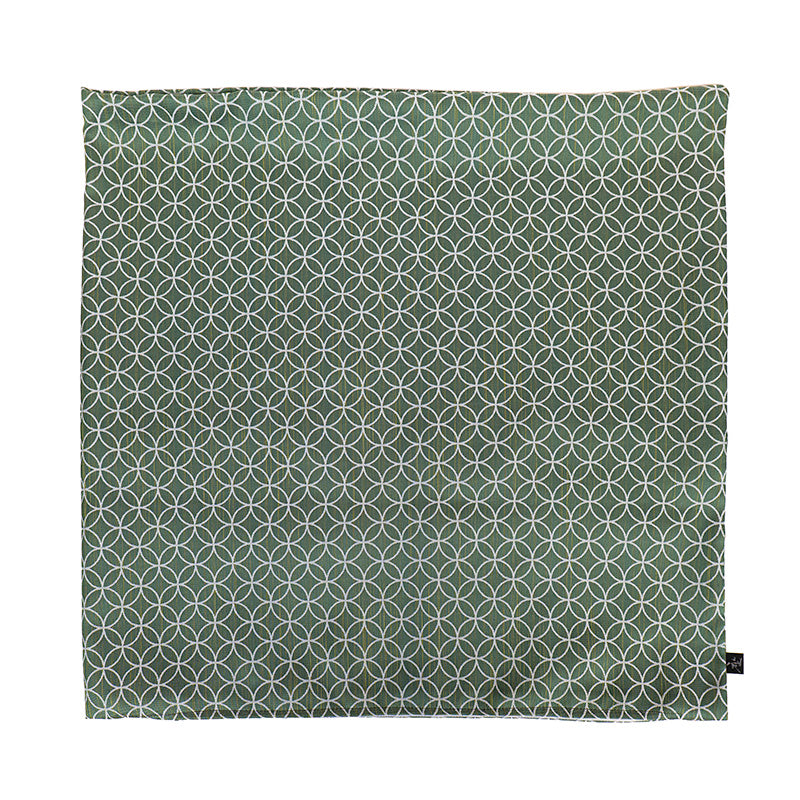 Japansk Pudebetræk Motiv Shippo Grøn - 50x50 cm