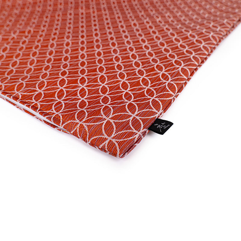 Japansk Pudebetræk Motiv Shippo Orange - 50x50 cm