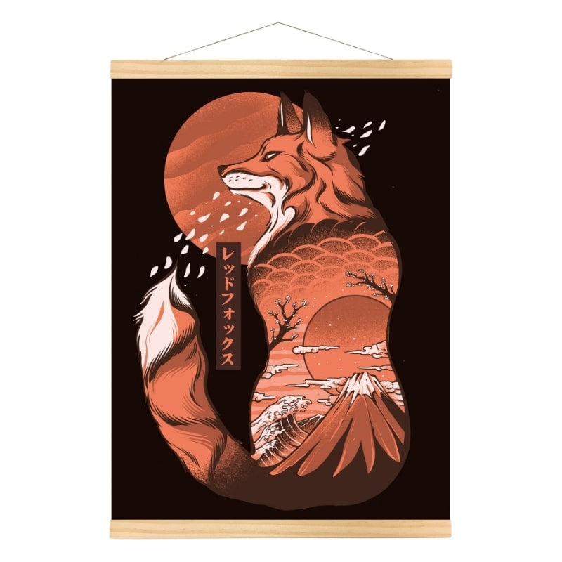 Japansk ræveplakat A3