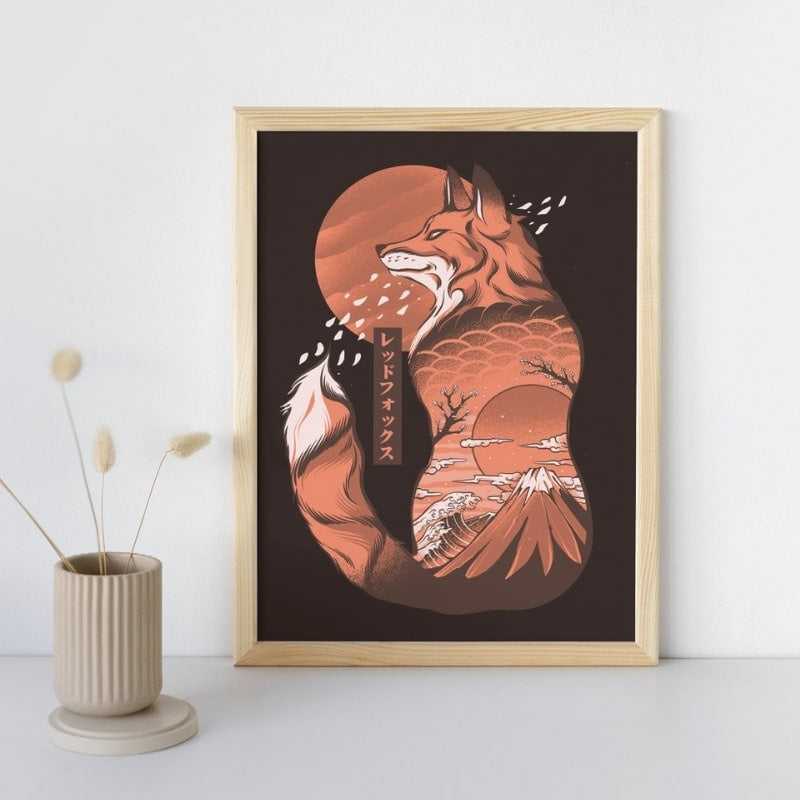 Japansk ræveplakat A3