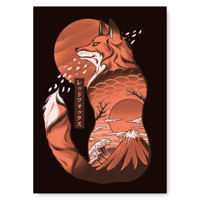 Japansk ræveplakat A3