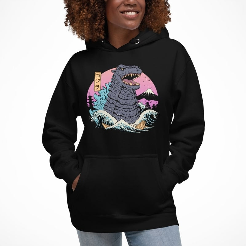Japansk retro Kaiju-sweatshirt