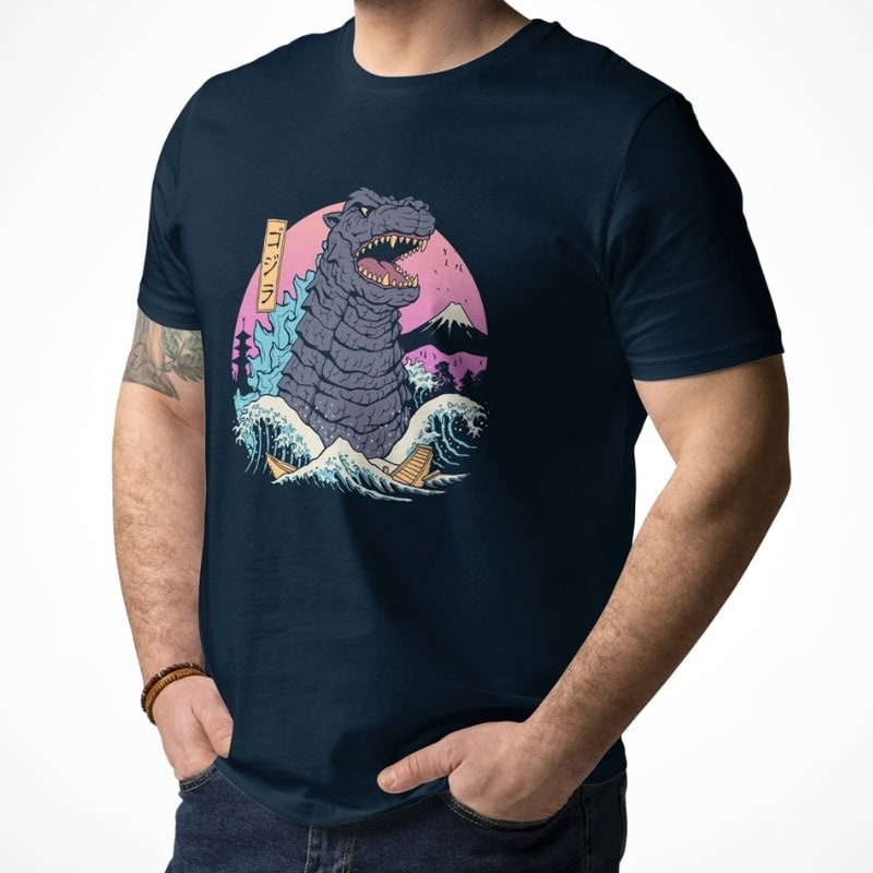 Japansk retro Kaiju T-shirt