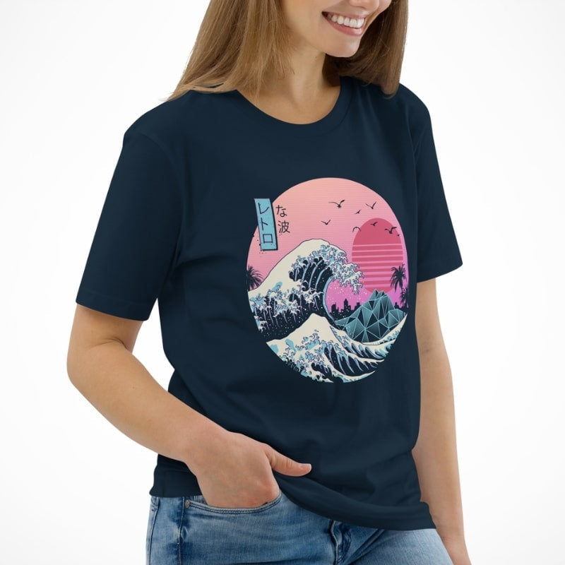 Japansk retro Kanagawa T-shirt