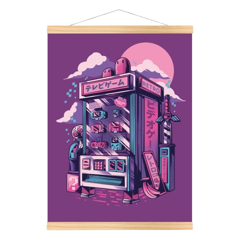 Japansk retro-spilplakat A3