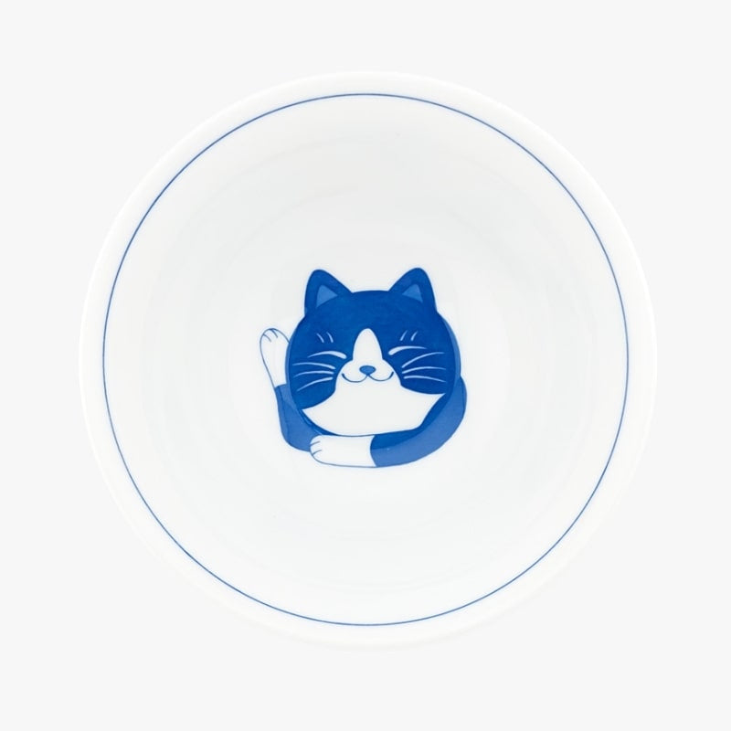 Japansk skål Blå kat