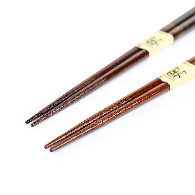 Japansk Spisepinde Æske - 2 Par med Gulddetaljer