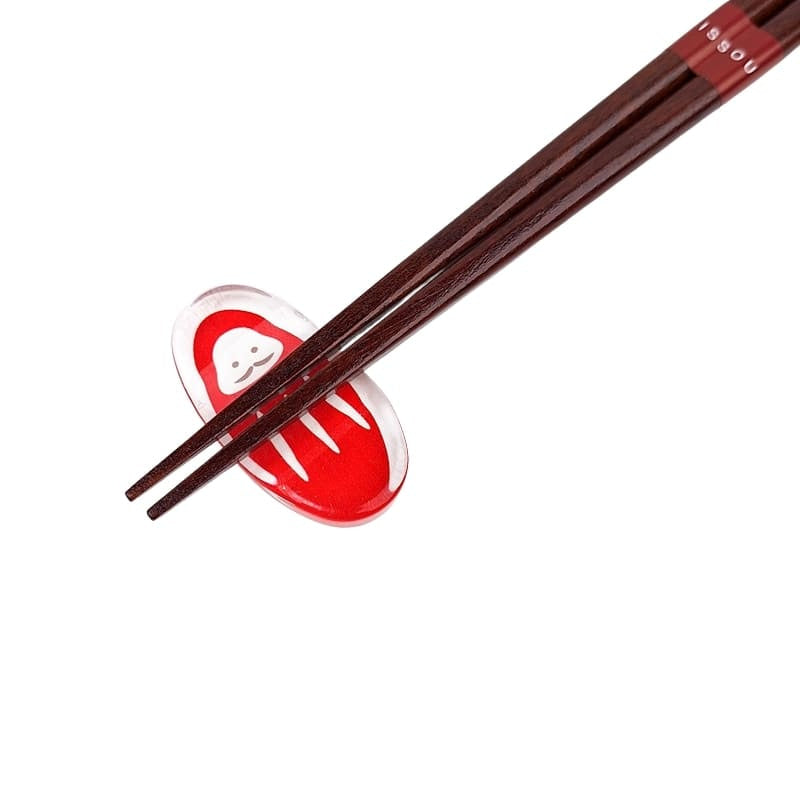 Japansk spisepindesæt med Daruma-motiv