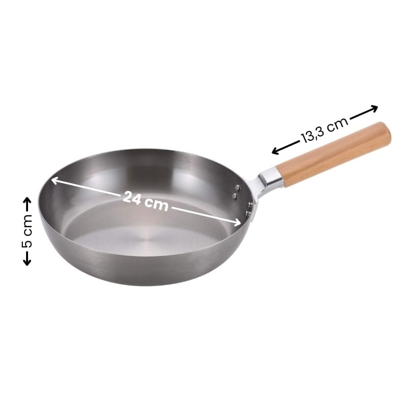 Japansk stegepande i jern - 24 cm