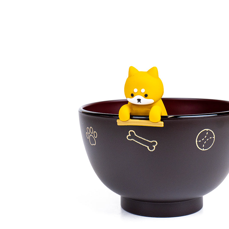 Japansk Suppeskål & Spisepindsholder - Shiba Inu