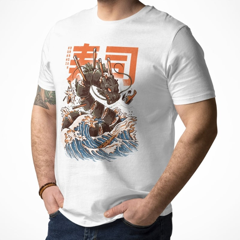 Japansk sushi-drage T-shirt