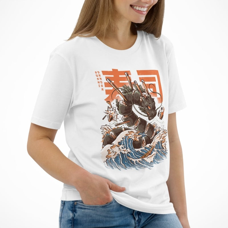 Japansk sushi-drage T-shirt
