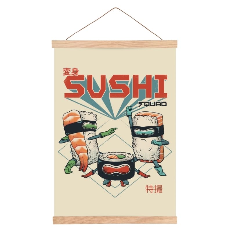 Japansk Sushi Squad-plakat A3
