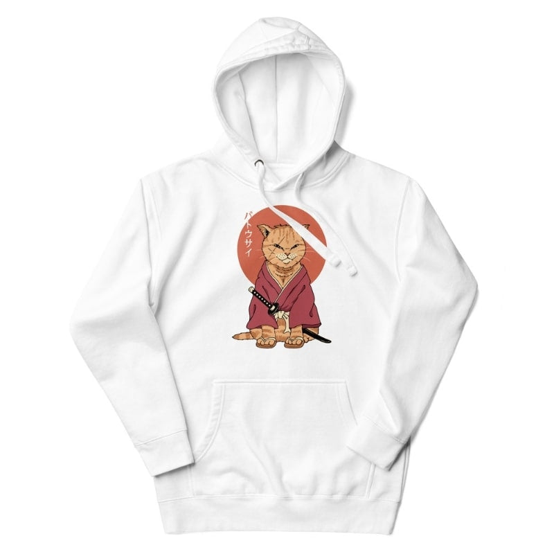 Japansk sweatshirt Neko Battôsaï S / Hvid