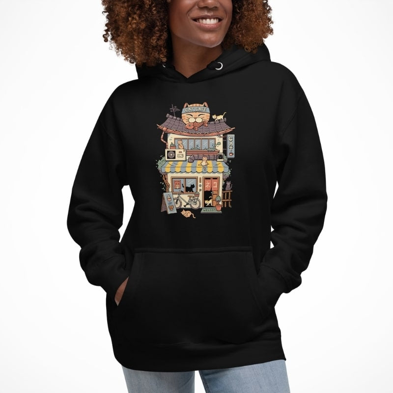 Japansk sweatshirt Neko Café