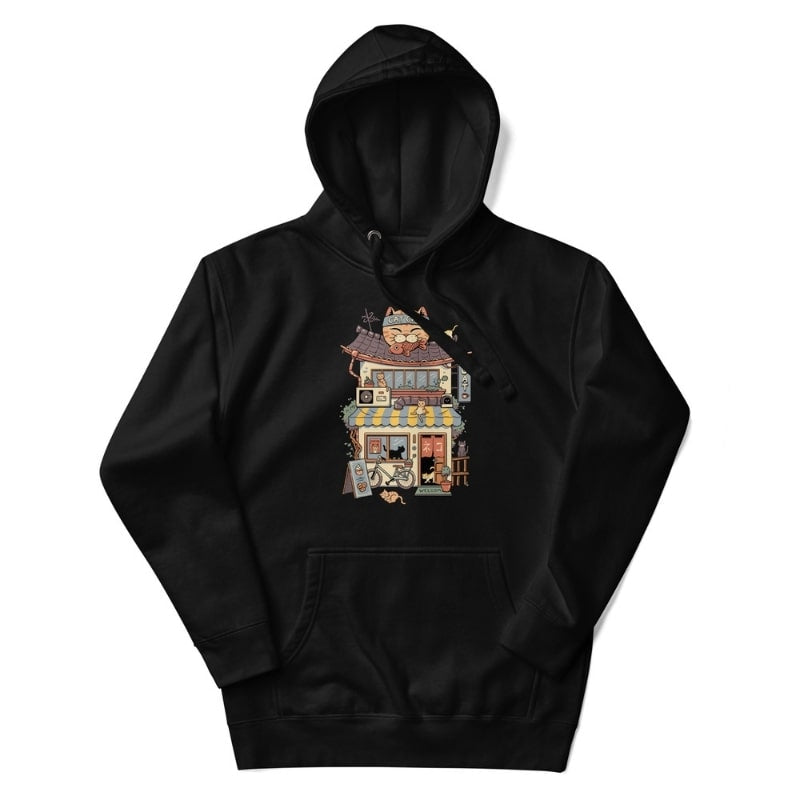 Japansk sweatshirt Neko Café S